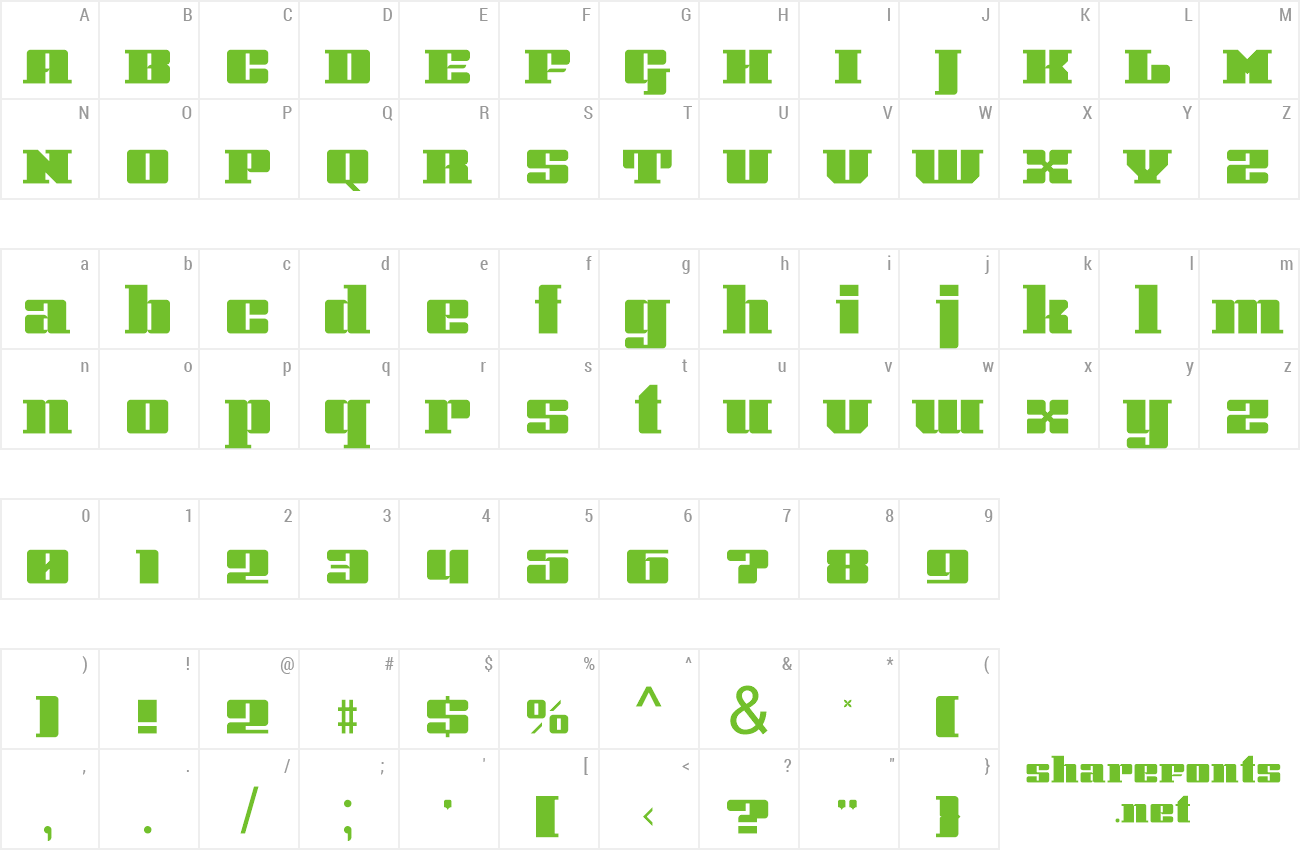 Font AGRAR Unicase preview