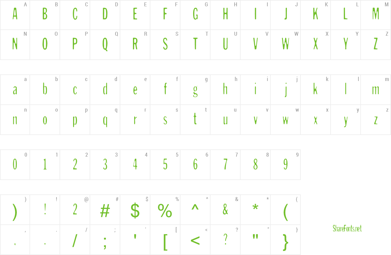 Font Andreas Sans Cnd preview