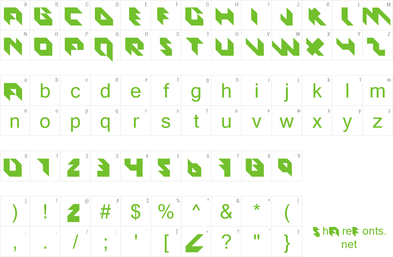 Font ASTEROID preview