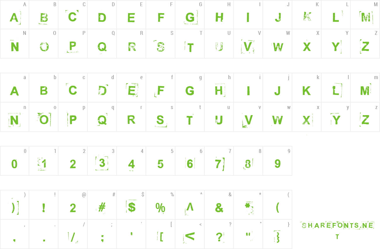 Font Break on through preview