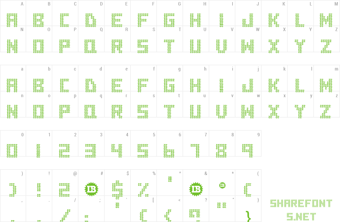 Font houndstooth preview