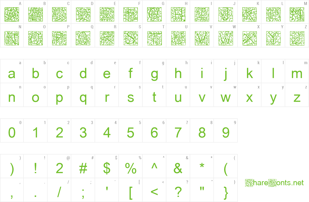 Font IronGlass DropCaps preview