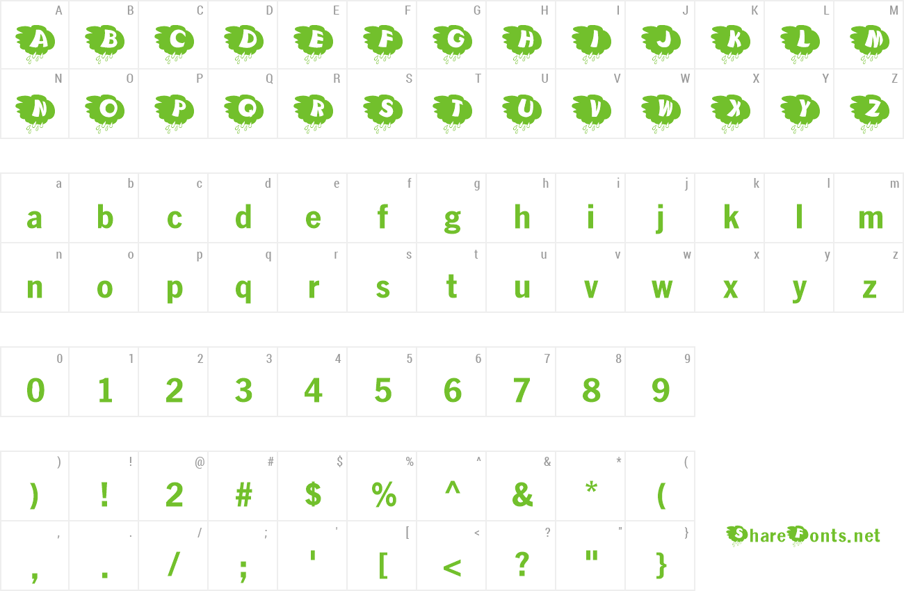 Font KAStormRain preview