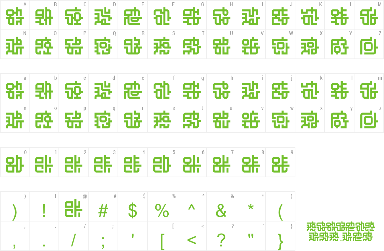 Font MECCHA_GO preview