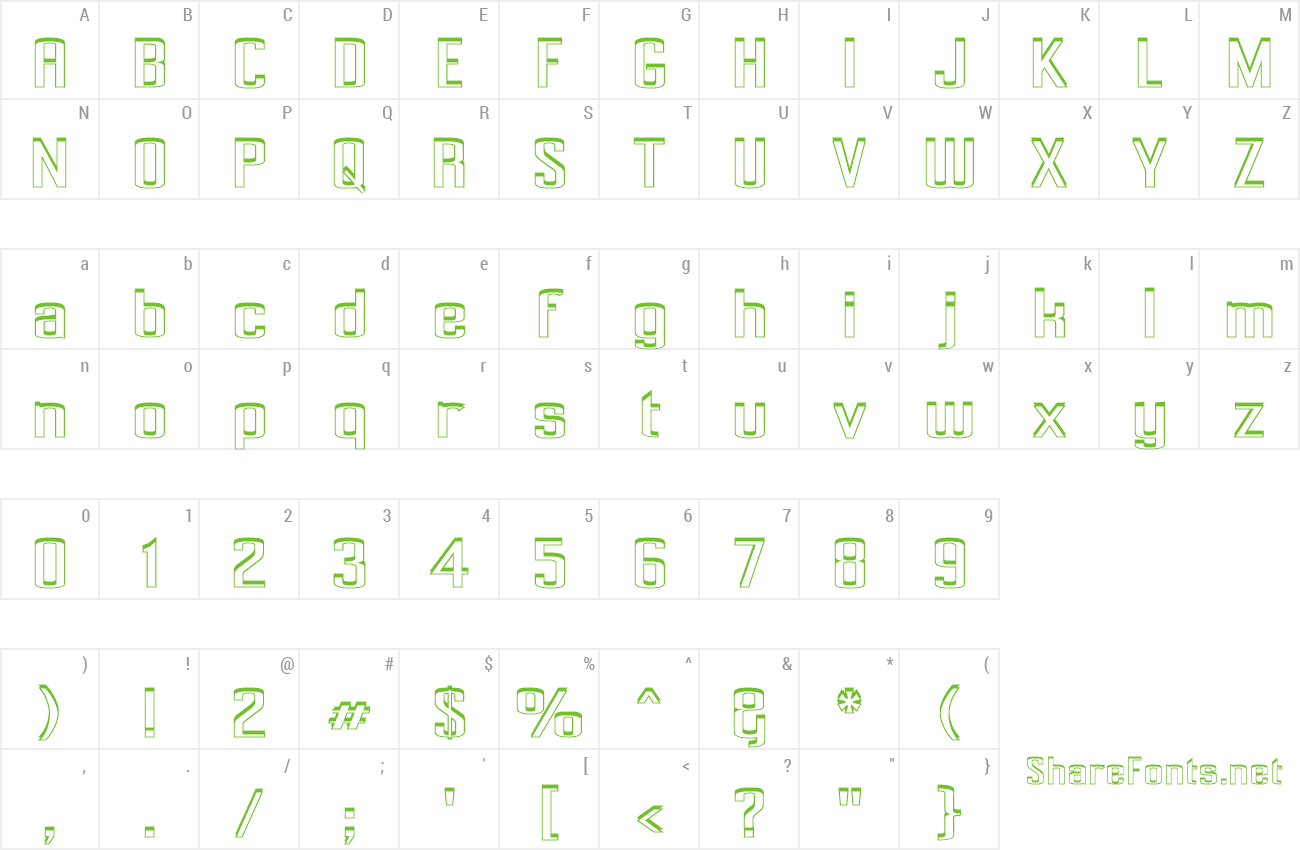 Font Pecot Spacewarp preview