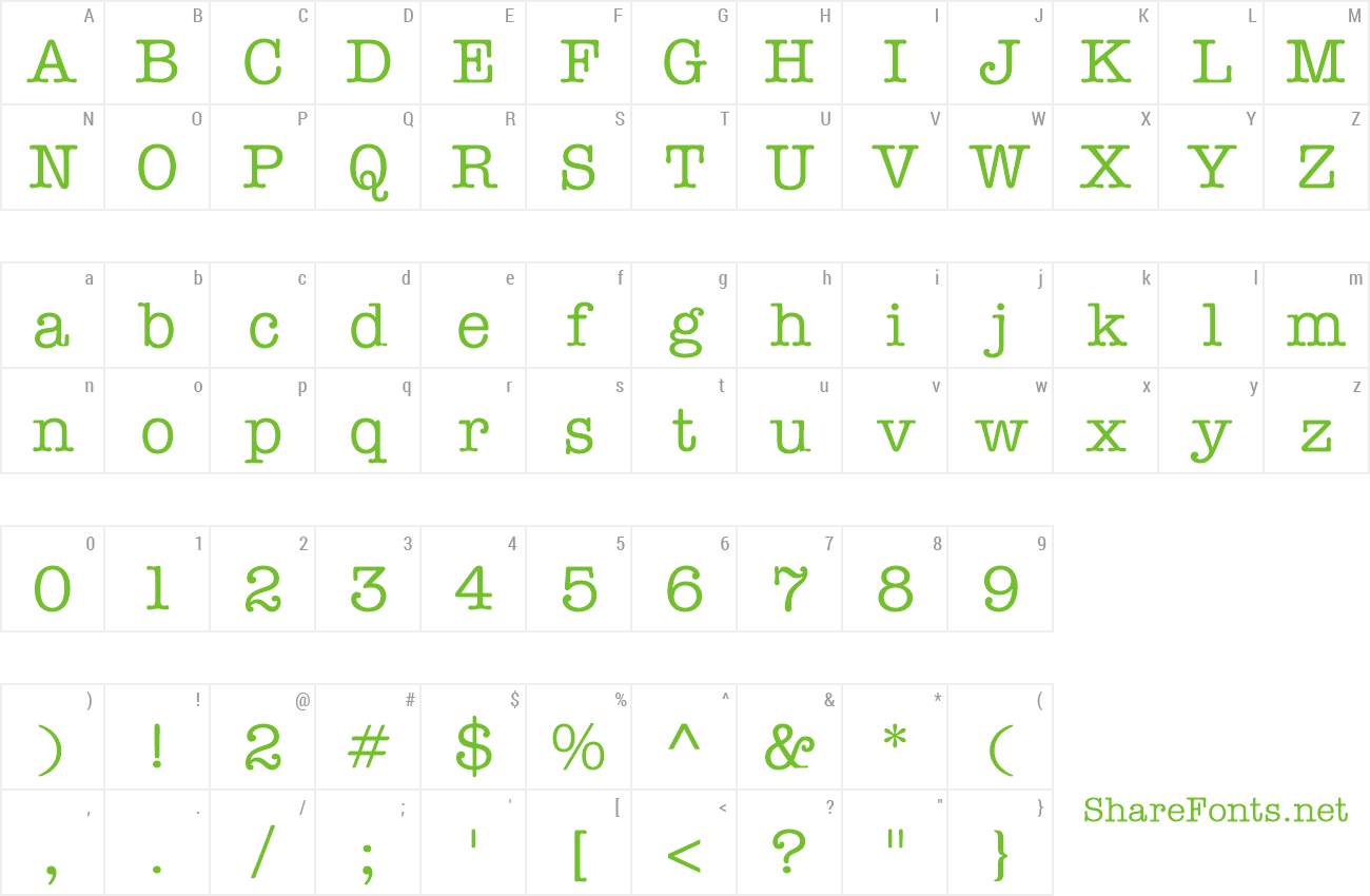 Font Keyboard SSi preview