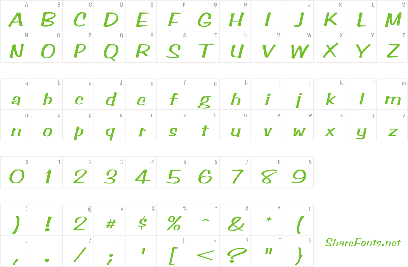 Font StimpsonExtended preview