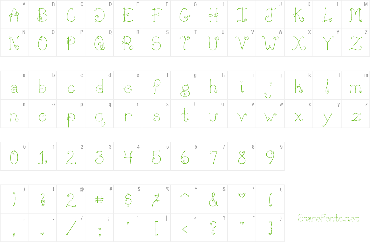 Font PC In a Heart Beat preview