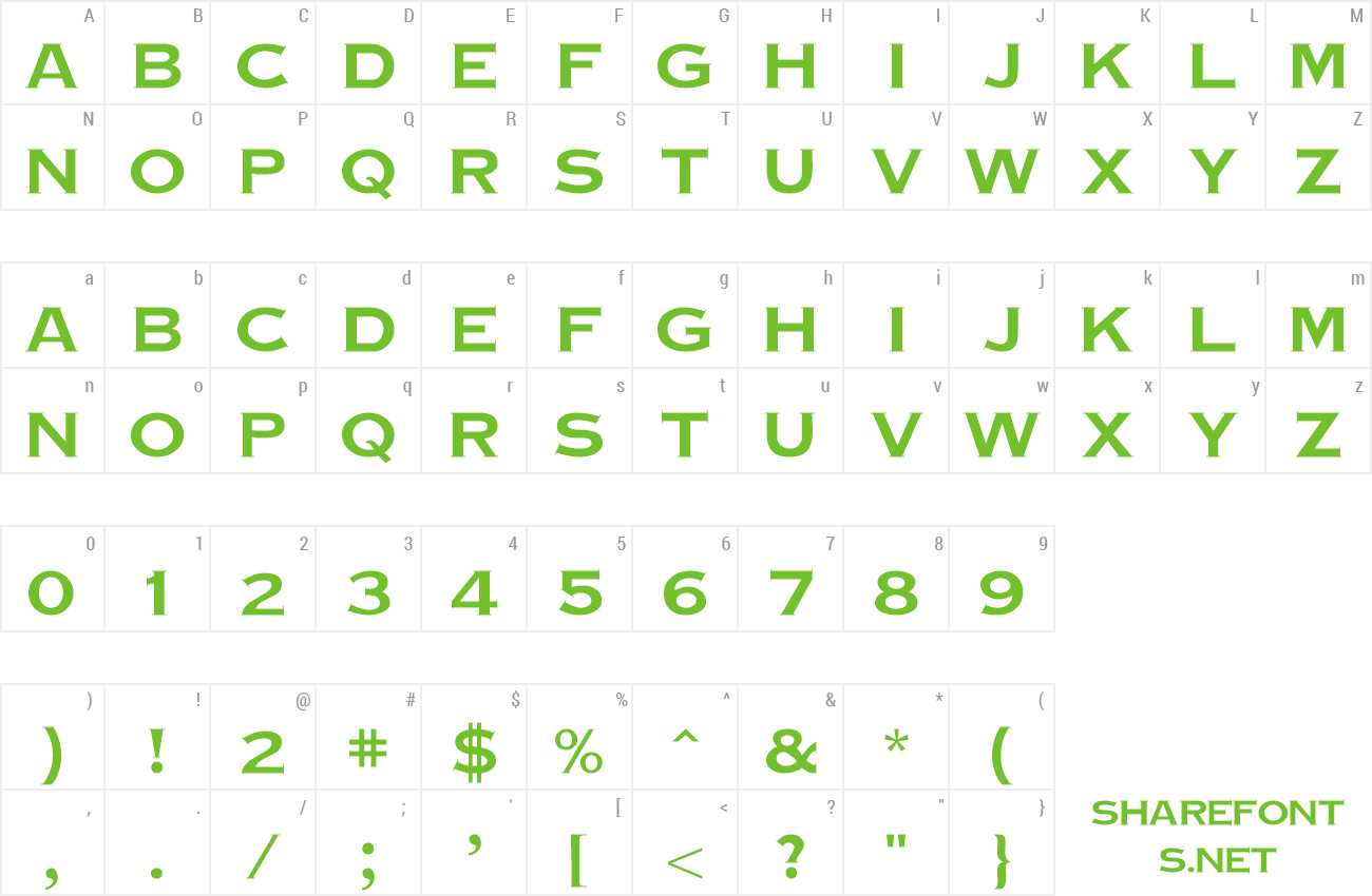 Font TinPlate DB preview