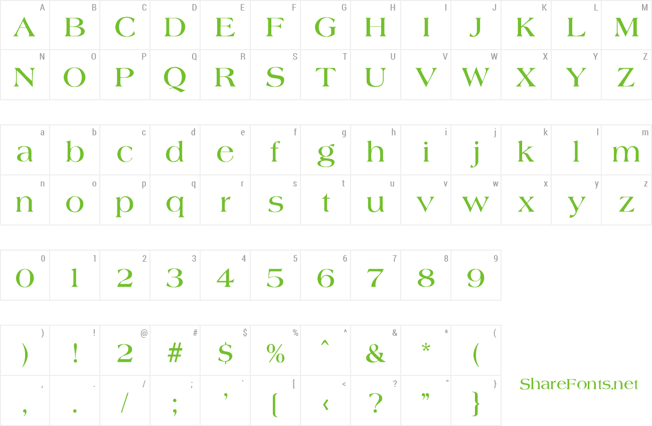 Font QTAgateType preview