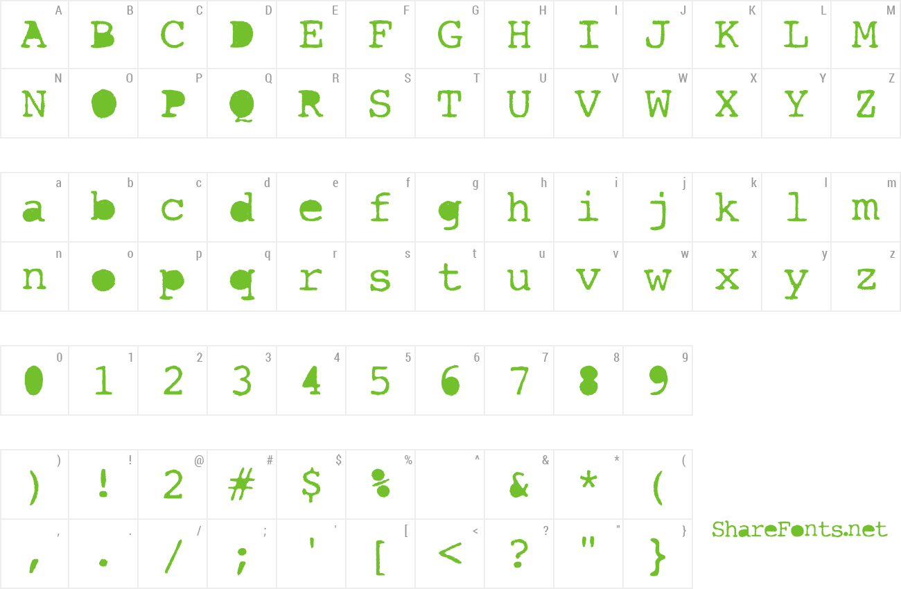 Font AL Oxygen preview