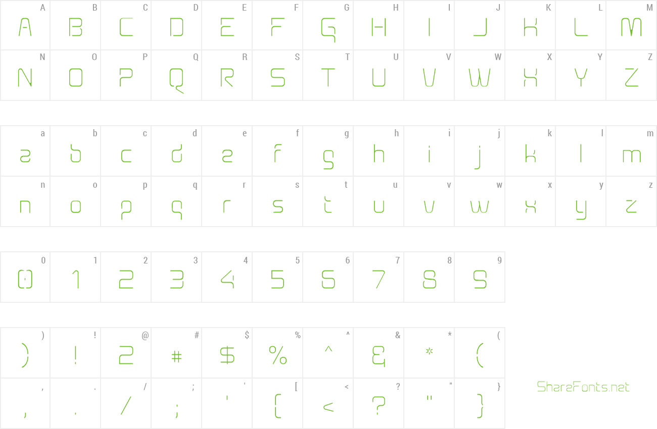 Font Aunchanted Thin preview