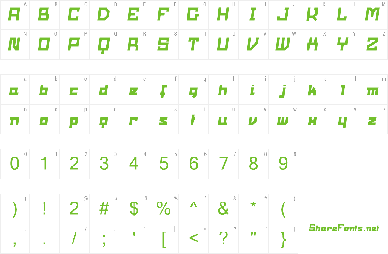 Font Bondage preview