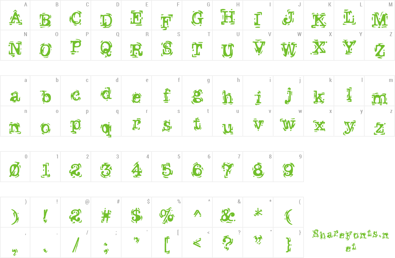 Font CBX-Chasim preview