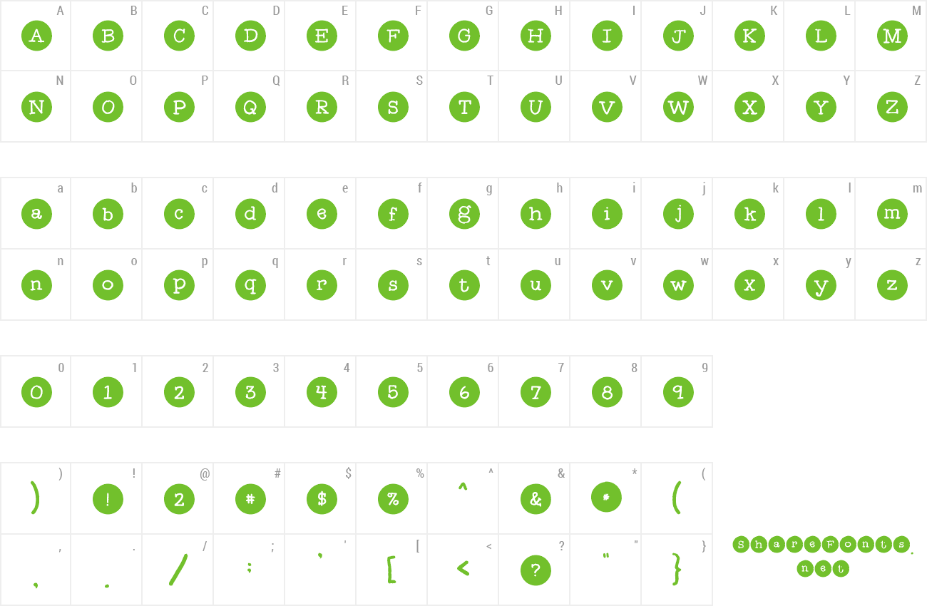 Font EK Buttons preview