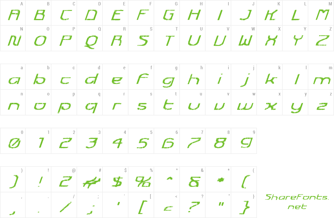 Font Futurex Transmaat preview