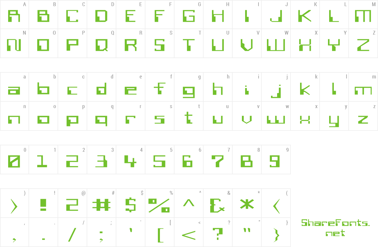 Font FZ DIGITAL 6 EX preview