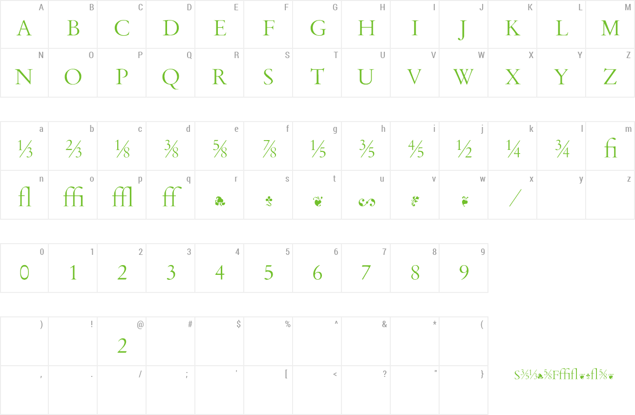 Font Garamand Classic Light Extras preview