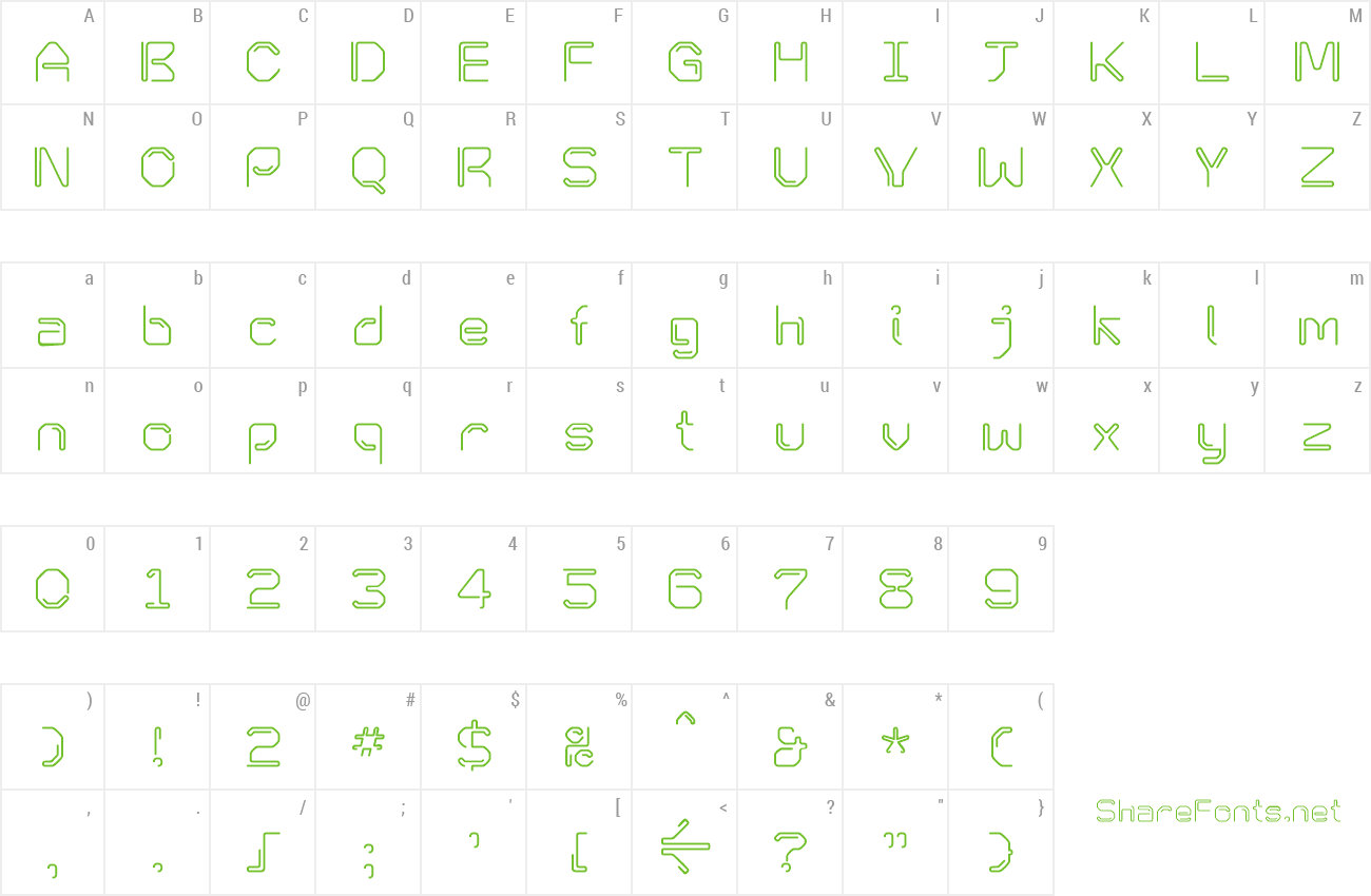 Font KneeonBold preview