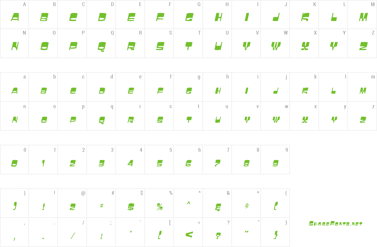 Font LaughinCondensed preview