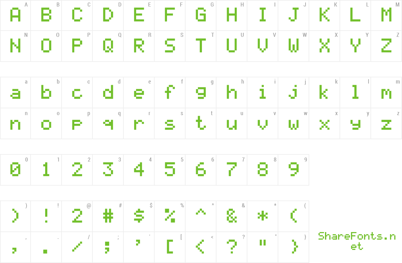 LCD Solid Font download free