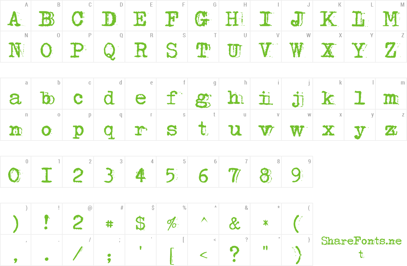 Font Lettera32 preview