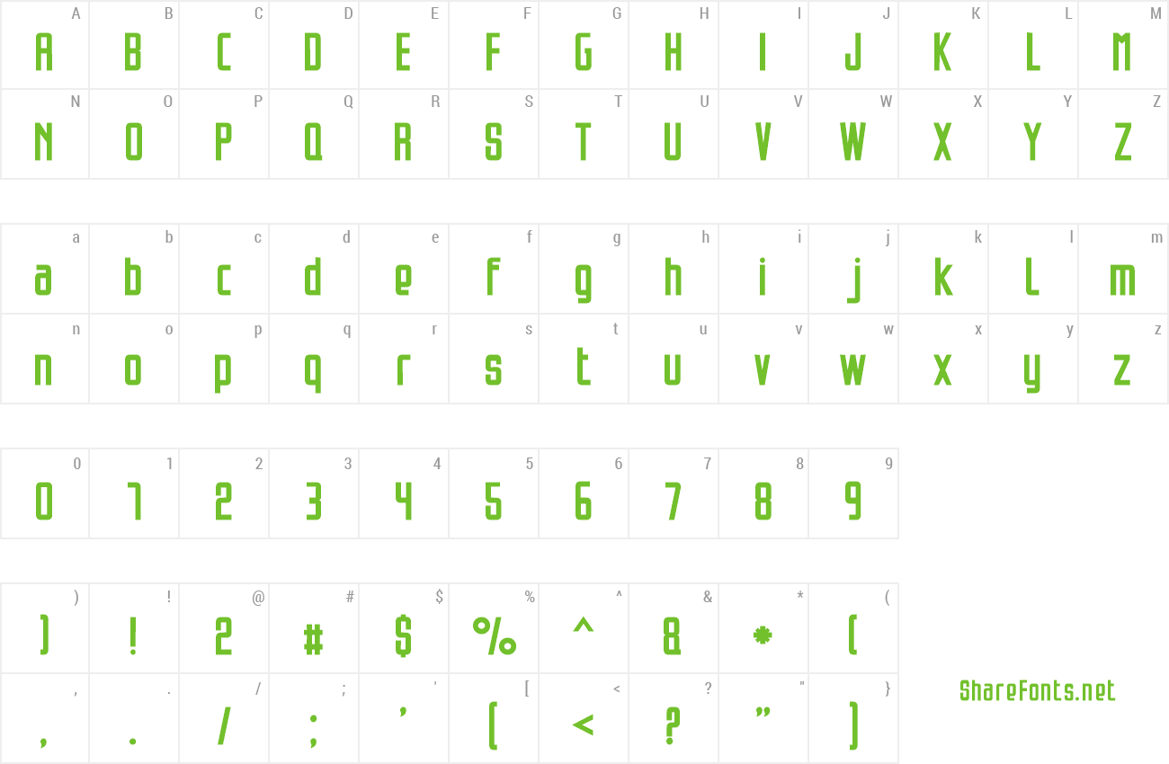 Font Opeln2001 Szeroki preview