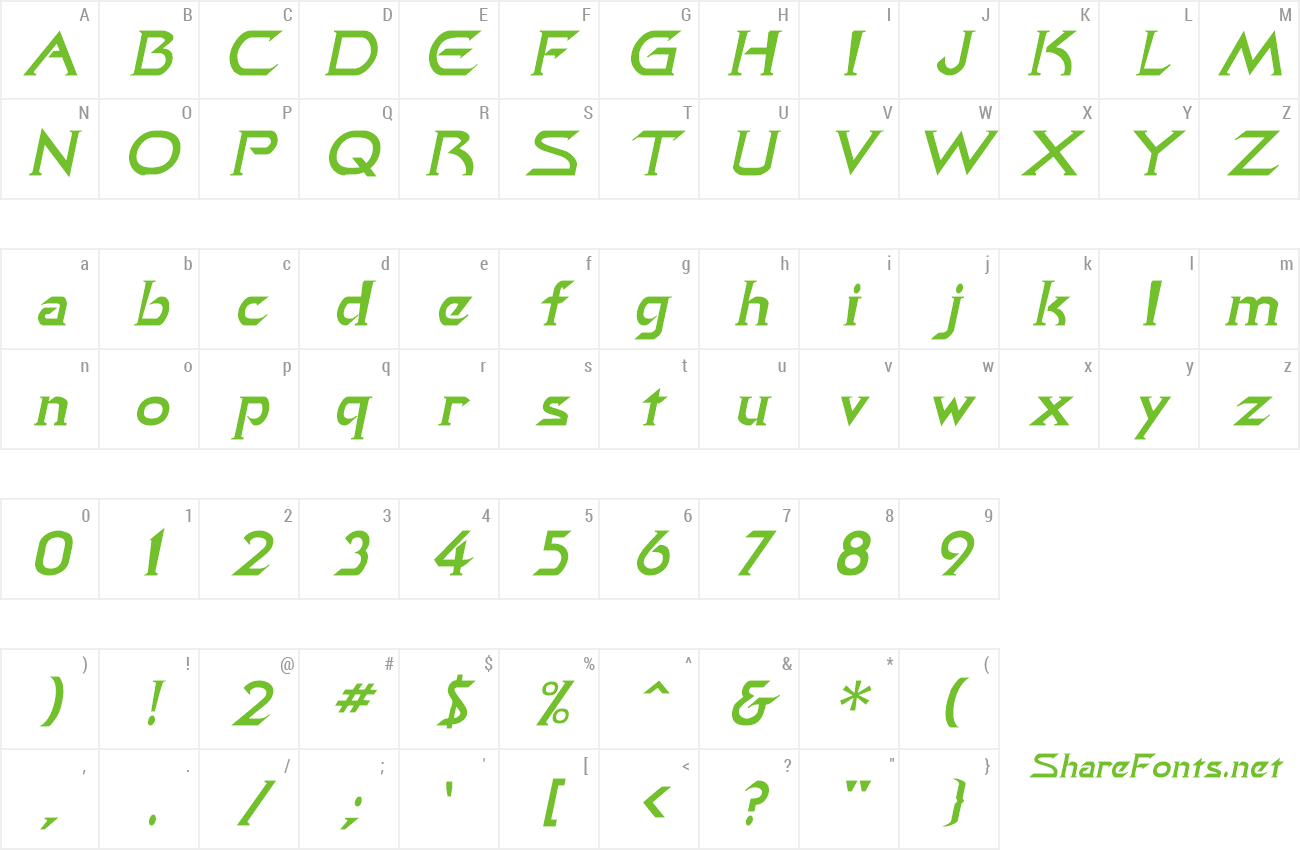 Font Quasar preview