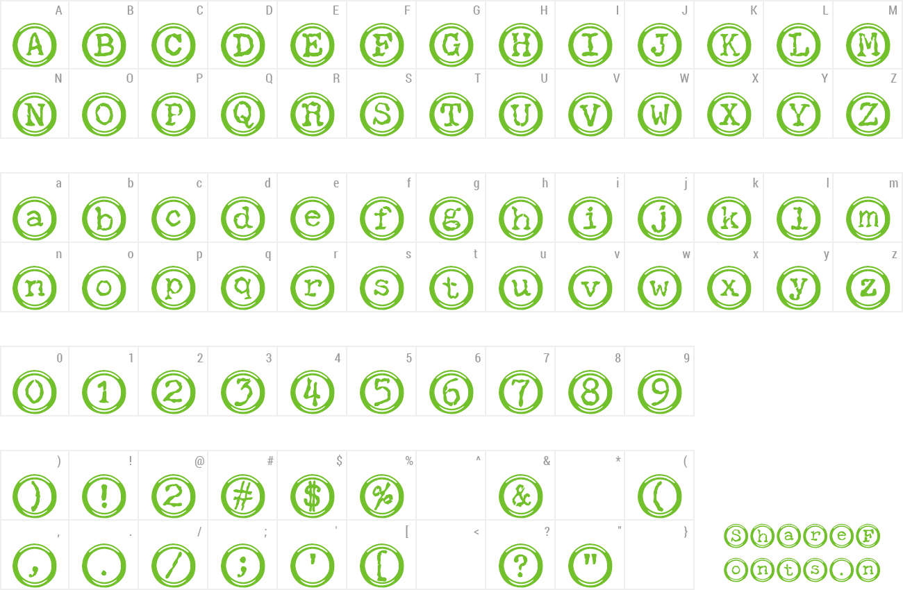 Font SBC Type Keys preview