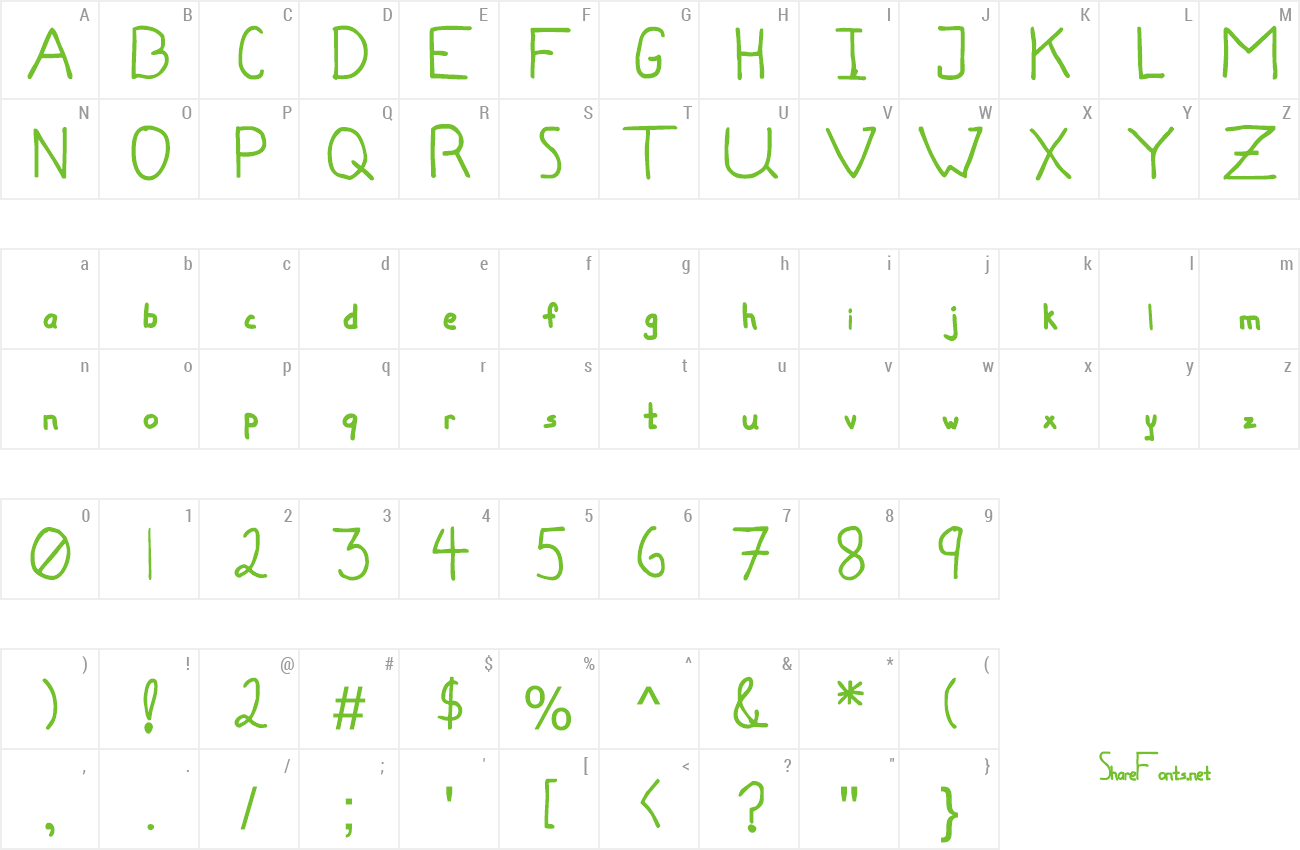 Font sfd0020 preview