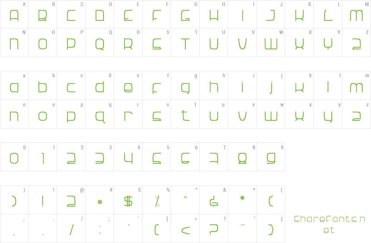 Font SNORG preview