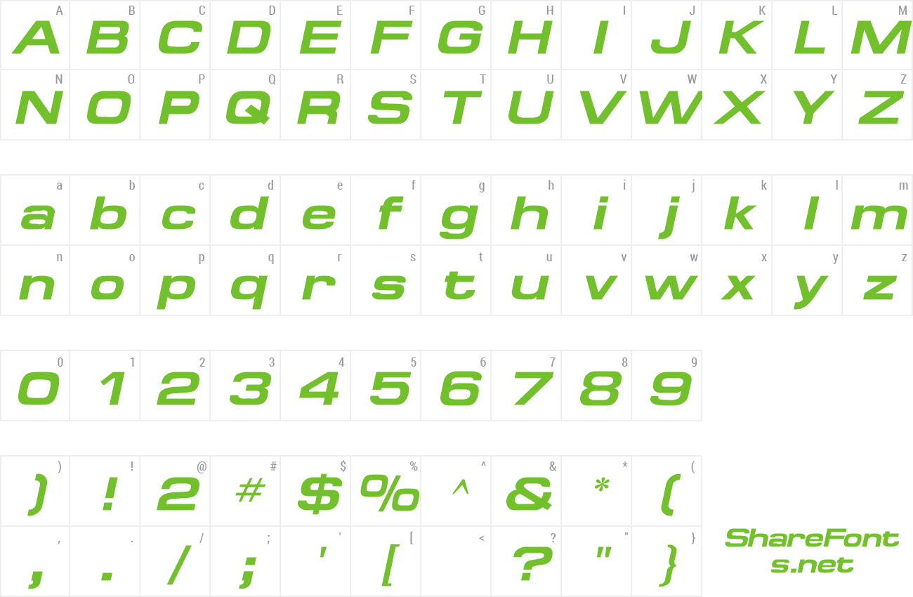 Font SpaceOutBold preview