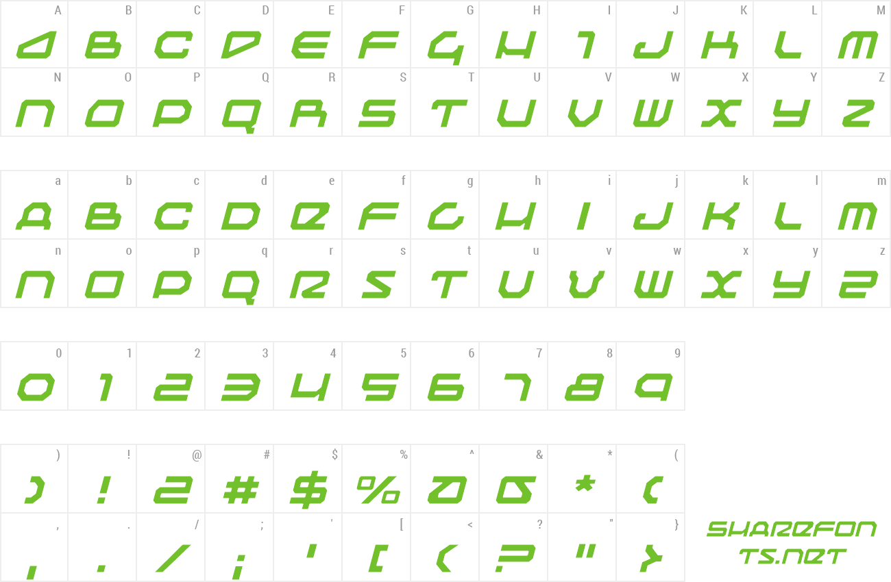 Font Traveler Light Italic preview