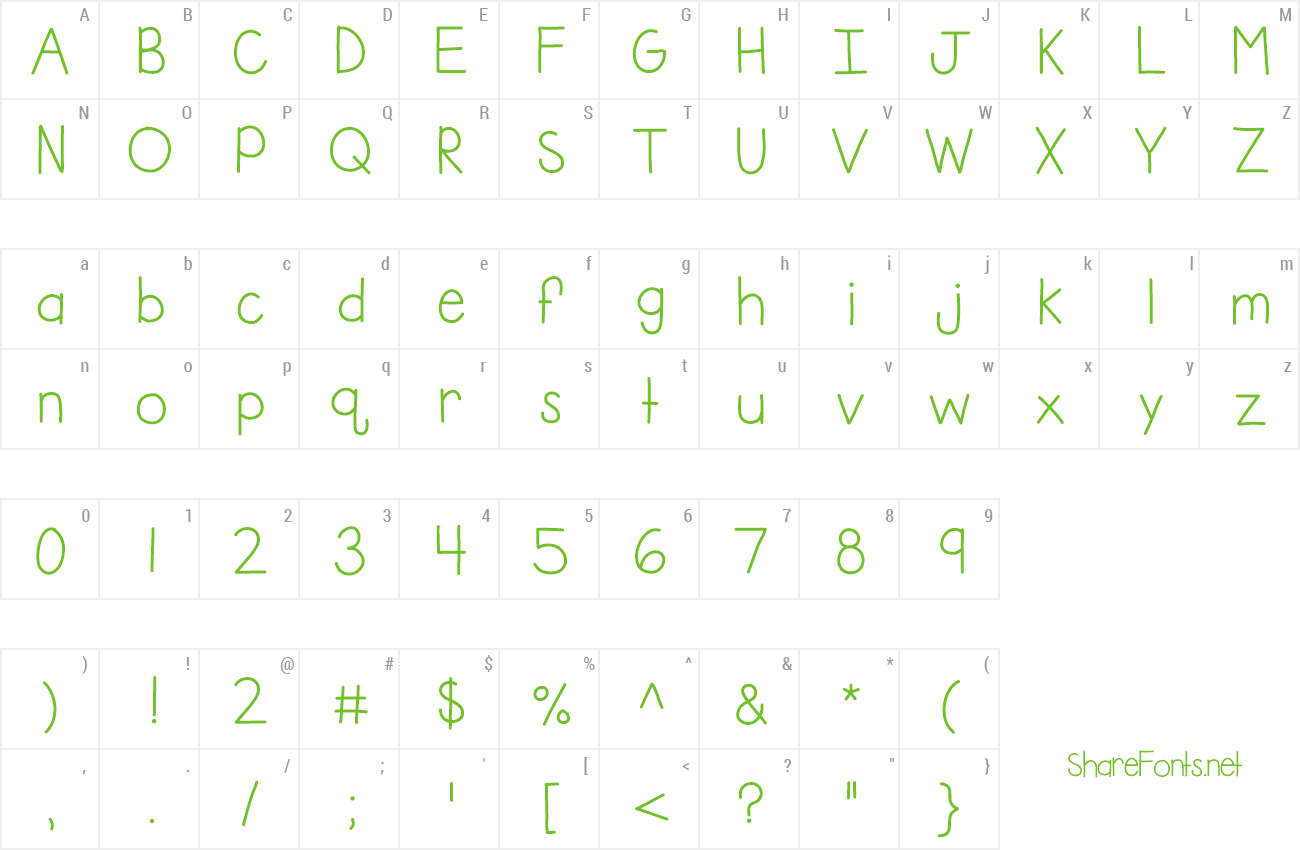 Font KBFirstGradeGroove preview