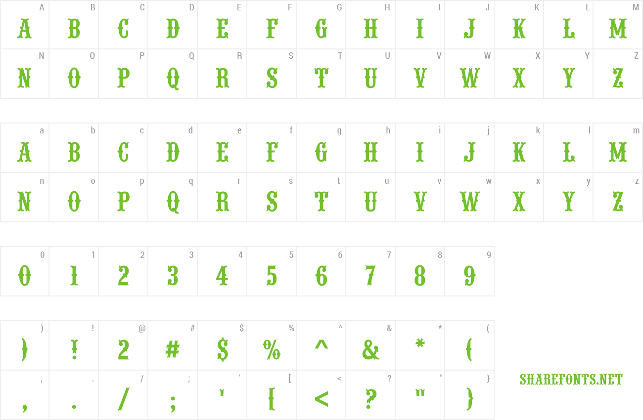 Font Becker Wood Type preview