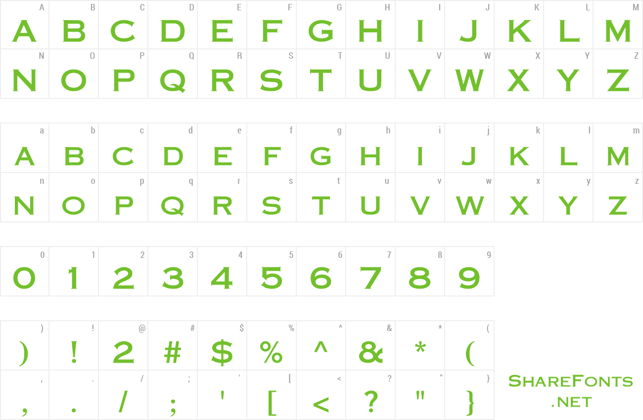 Vision Chart Font