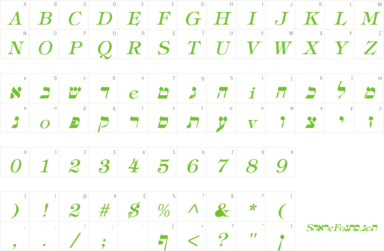 hebrew font download free