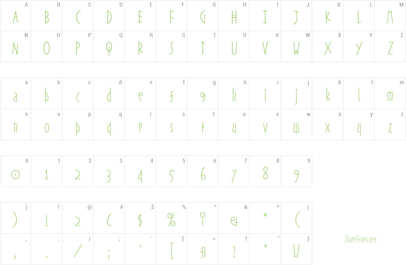 Font Etruscan LET preview