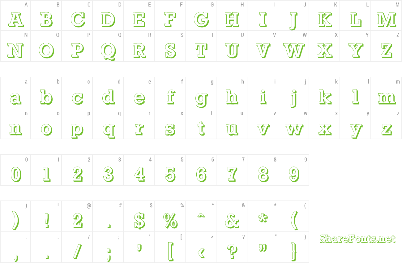 Font EugeneBeckerShadow-Medium preview