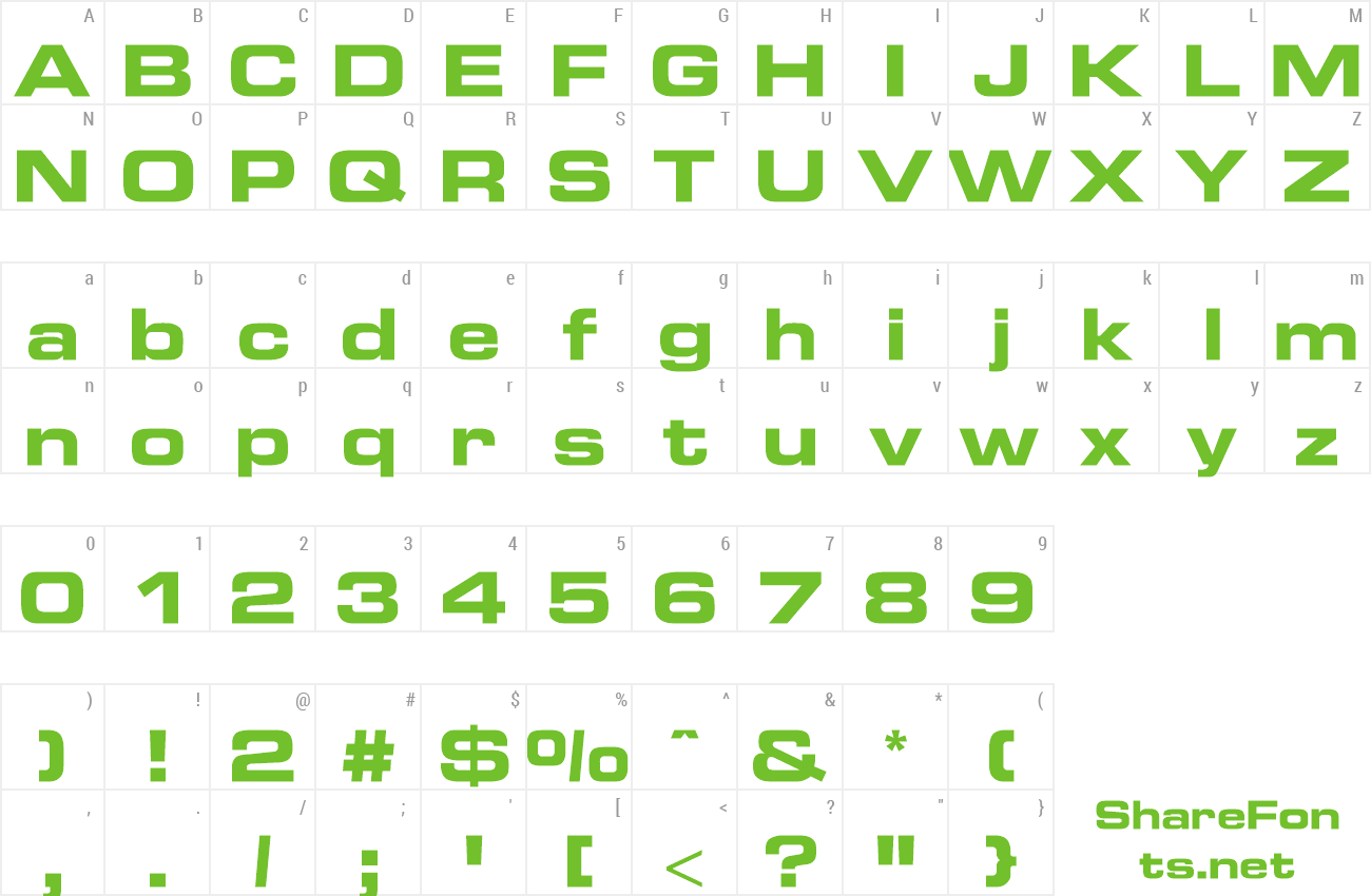 Font Euro Technic Extended preview