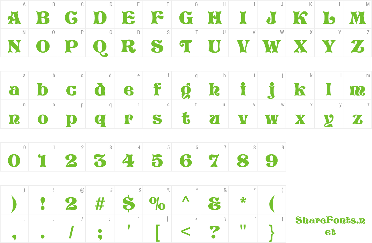 Font EvelynBecker preview