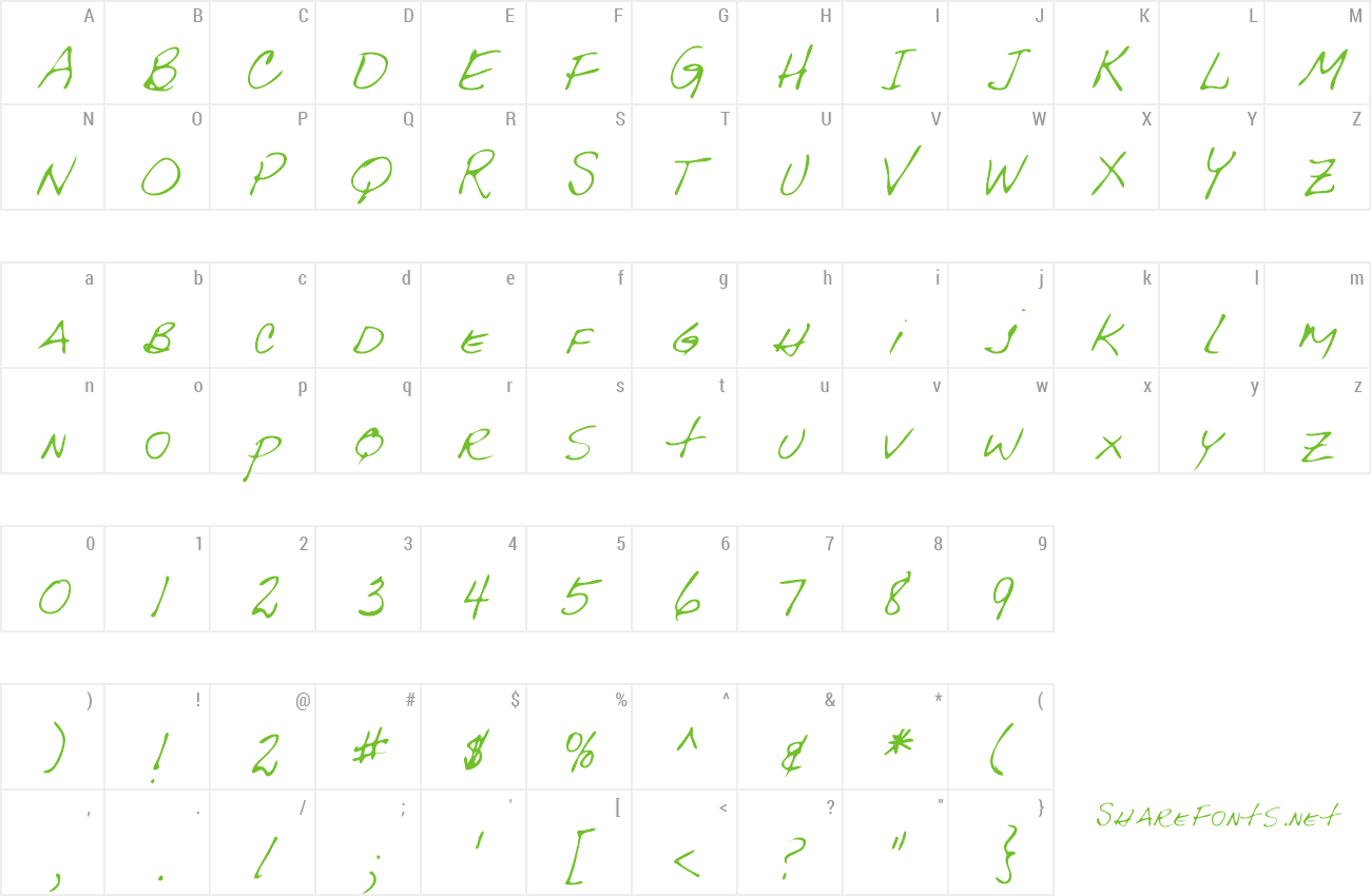 Font EwingsHand preview