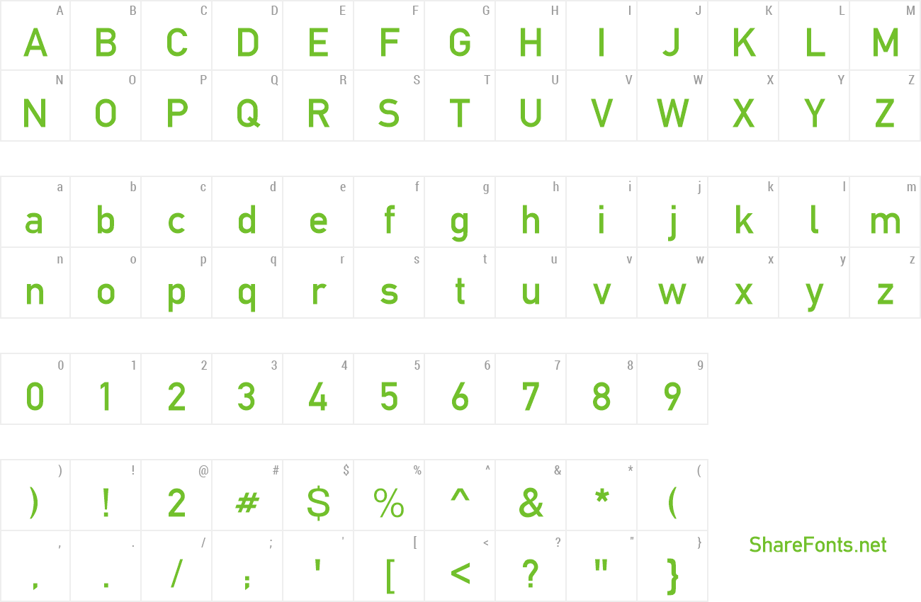 Font FetteMittelschrift preview