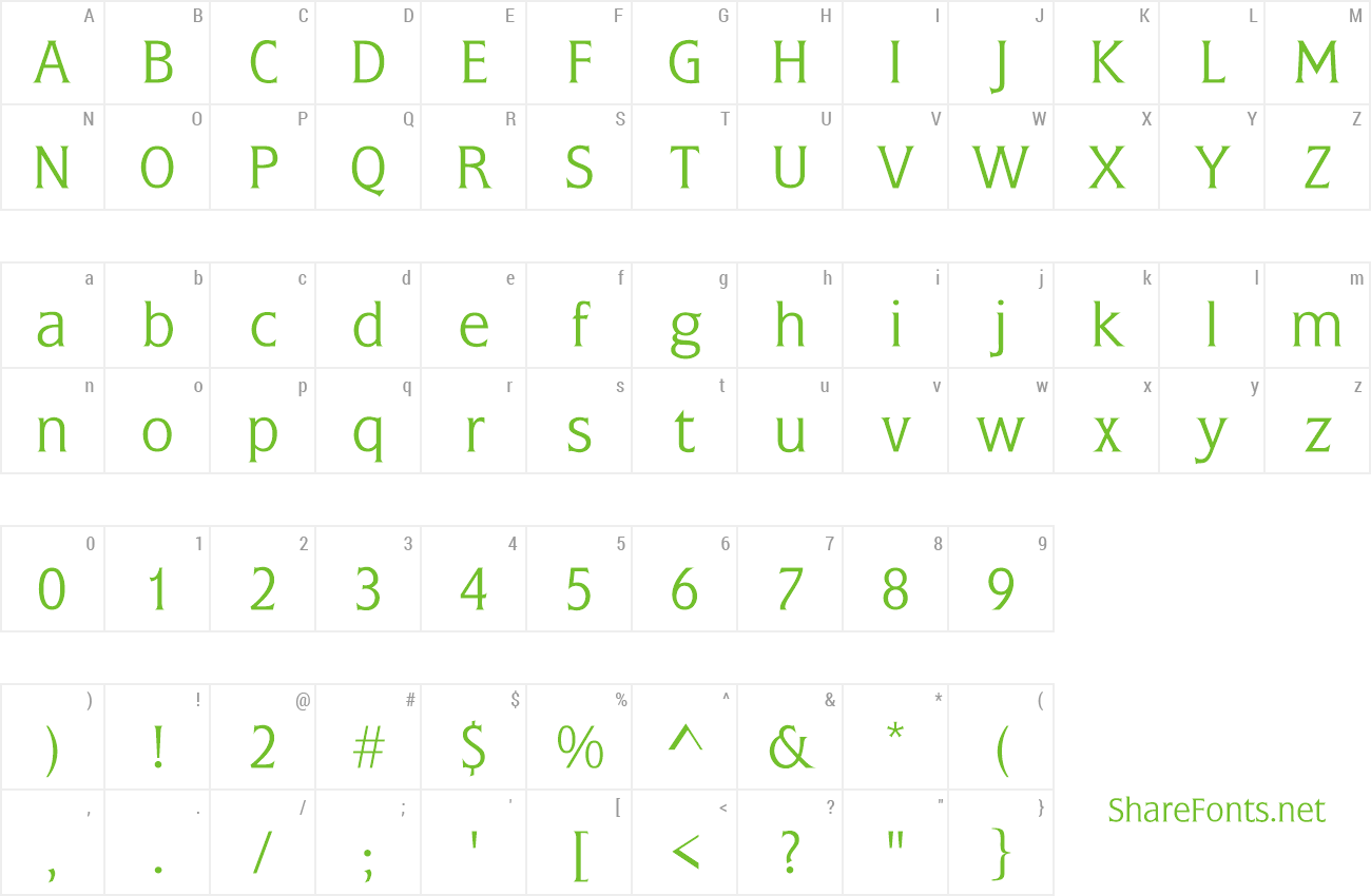 Font FlareGothic-Light preview