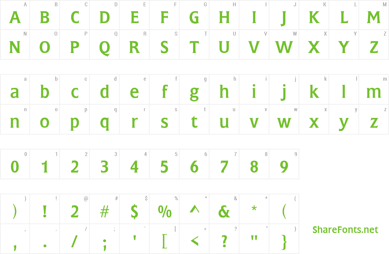 Font FlareGothic-Regular preview