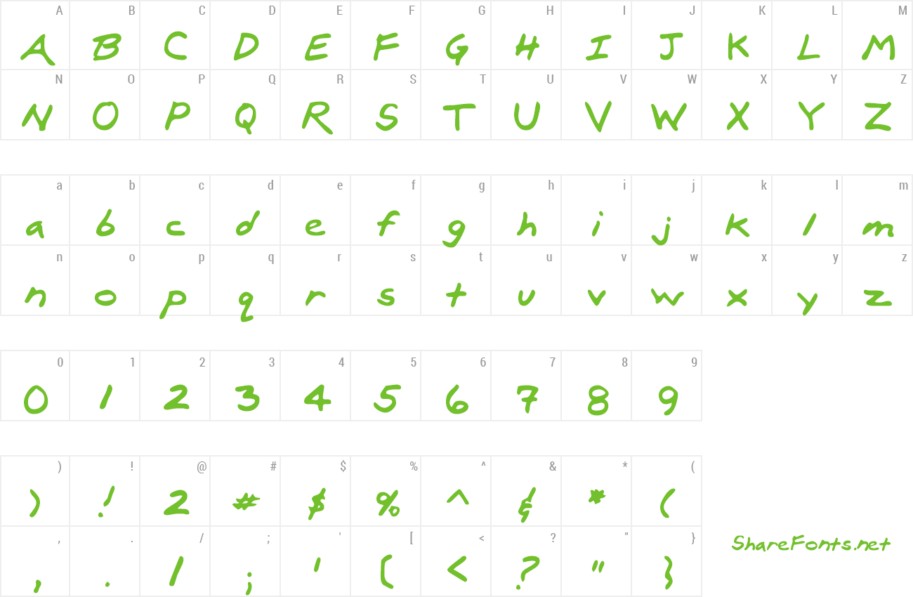 Font FletchersHand preview