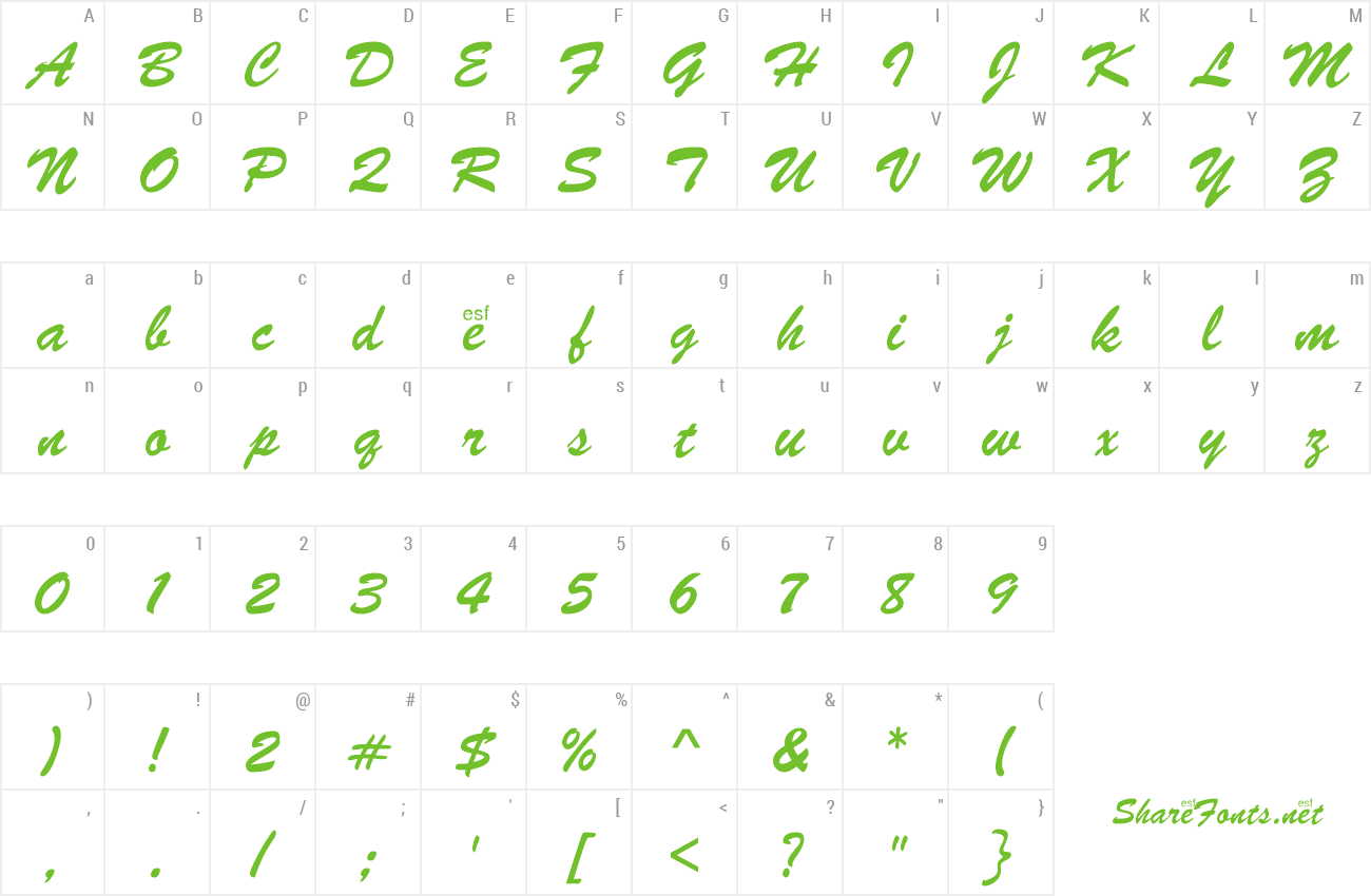 Font Flushing preview