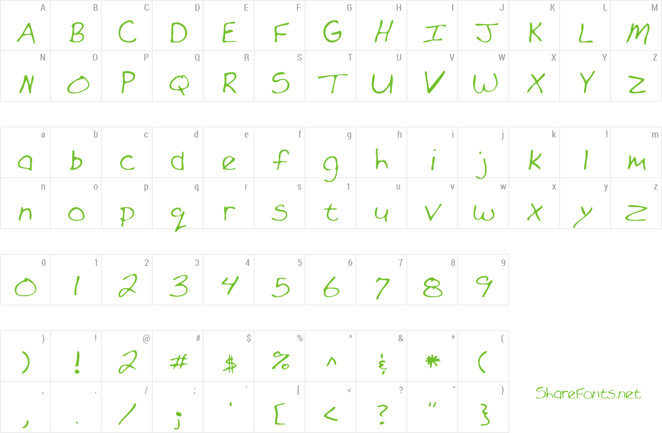 Font ForrestsHand preview