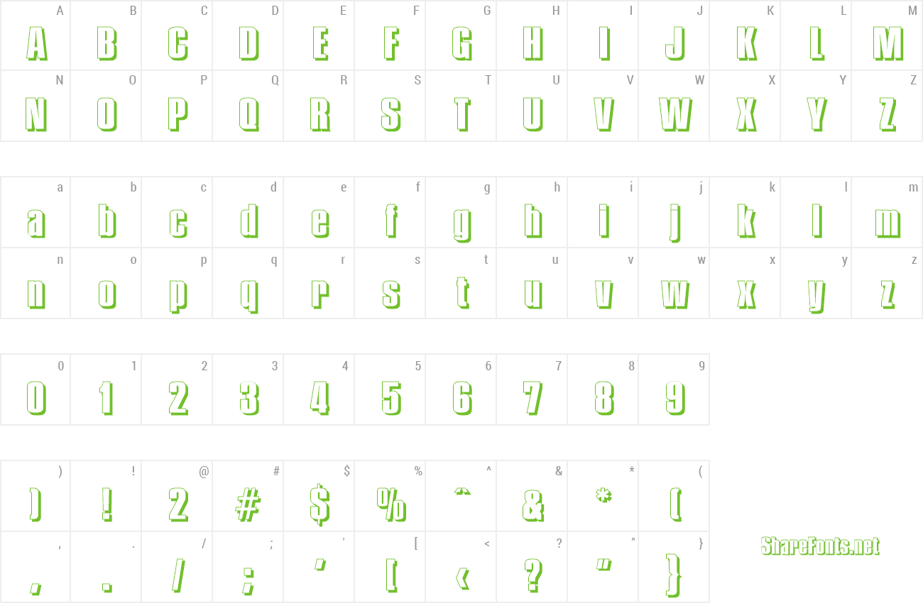 Font FrankBeckerShadow-ExtraBold preview