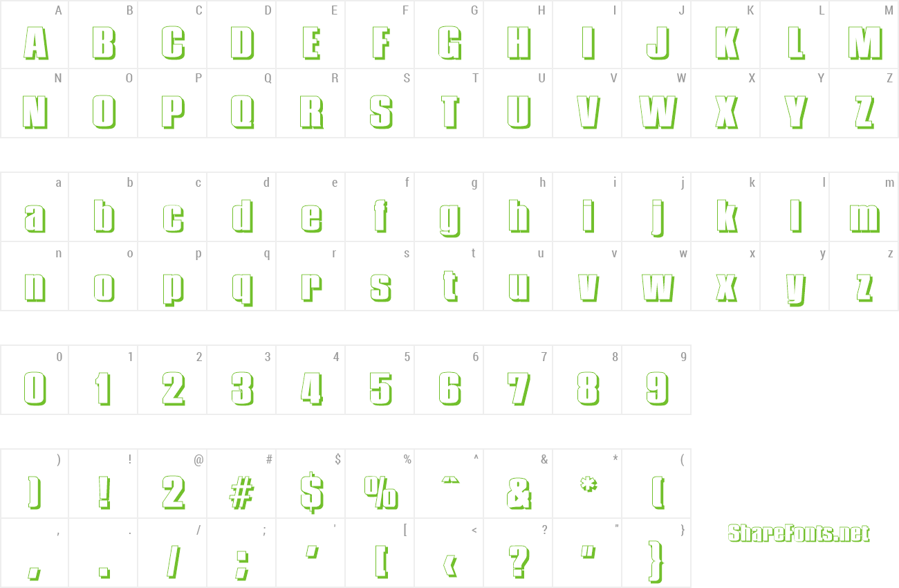 Font FrankBeckerShadow-Heavy preview